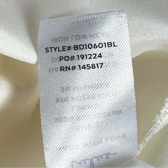 Lulus Com-pleat-ly Charming Ivory Organza Tiered Strapless Dress size medium - Picture 8 of 10